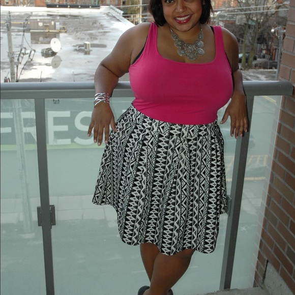 Box pleat mini skirt